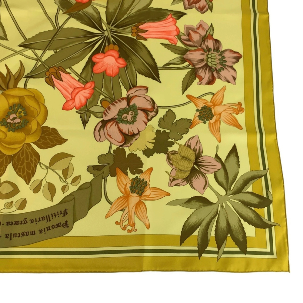HERMES Yellow Silk Scarf - Picture 7 of 7